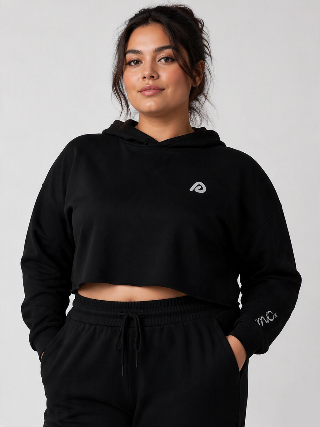 Sweat à capuche crop femme