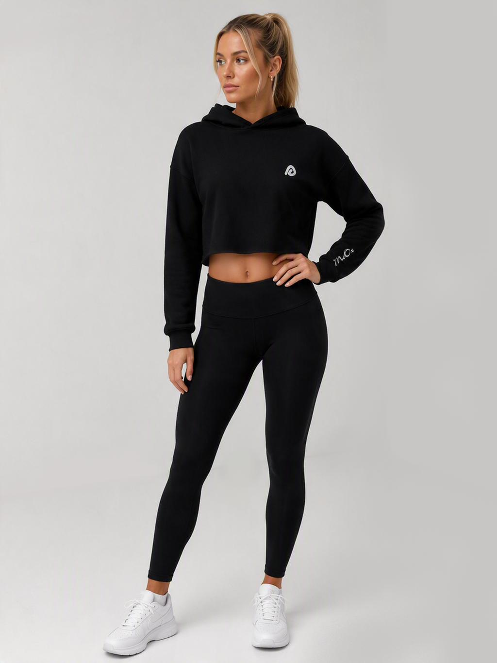Sweat à capuche crop femme